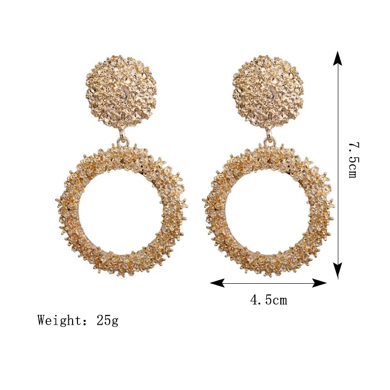 Винтажный геометрический круглые Висячие серьги для женщин ювелирные изделия