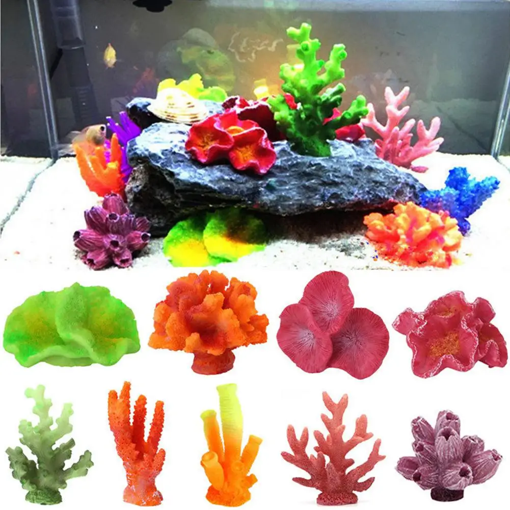Красочные искусственные аквариумные украшения для аквариума микро миниатюрный