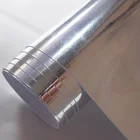 152*20 см высокорастягивающаяся Серебристая хромированная безпузырьковая зеркальная виниловая пленка-наклейка лист-эмблема крышка кузова автомобиля велосипеда мотора