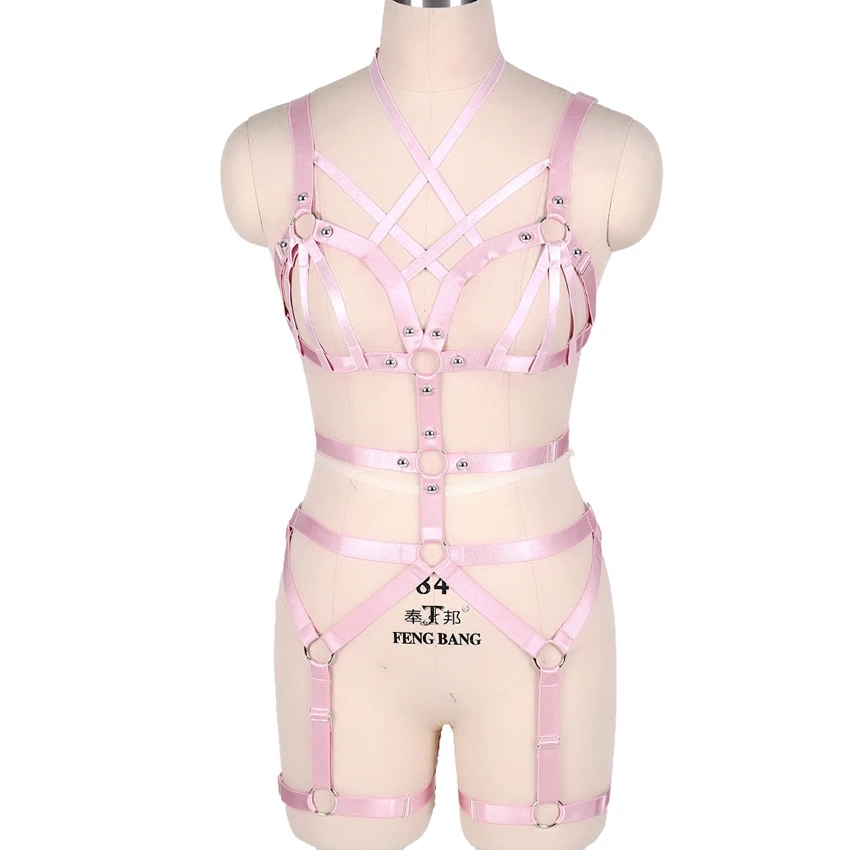 Женский бюстгальтер с эластичным поясом розового цвета ремнем большого размера