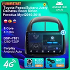 Android 10 для Toyota Passo Daihatsu Boon Sirion Subaru Justy Perodua Myvi Carplay навигация GPS 2 Din 4G WIFI Радио DVD плеер