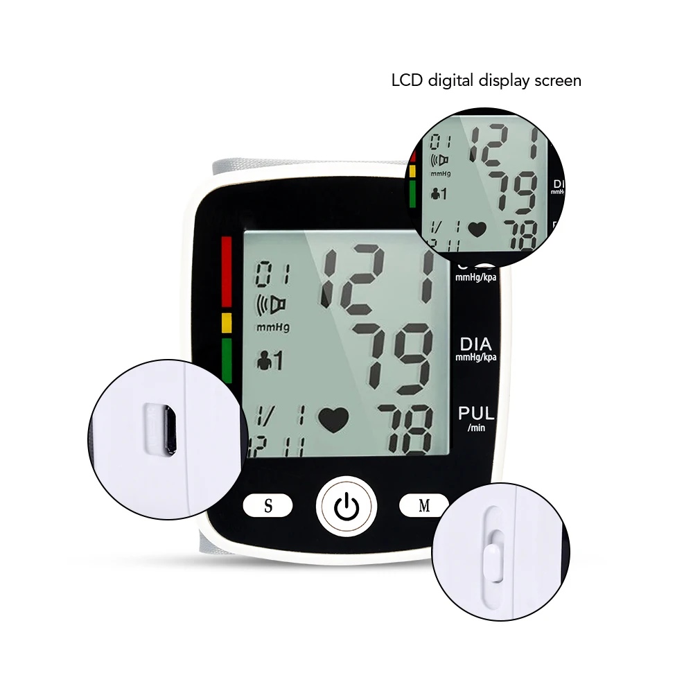 JOYLOVE Automatic Voice Wrist Digital Blood Pressure Monitor Tonometer Meter USB Charge Germany Chip LCD Display | Инструменты