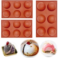 diy semi sphere cake mold sphere silicone mold dessert mould food grade silicone mould for chocolate cookie baking accessories