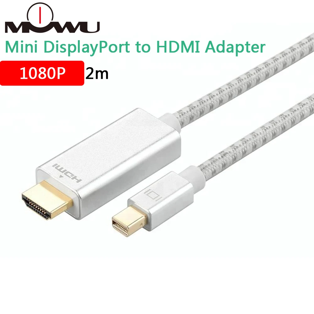 MOWU Mini DisplayPort в HDMI-совместимого адаптера 4K/60Гц конвертер Папа-мама кабель для Microsoft