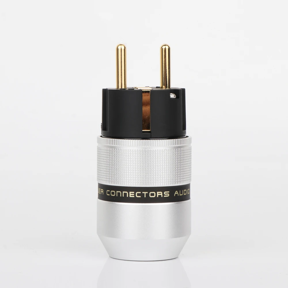 HI-End позолоченный EU Schuko штекер гнездовой кабель питания европейского стандарта