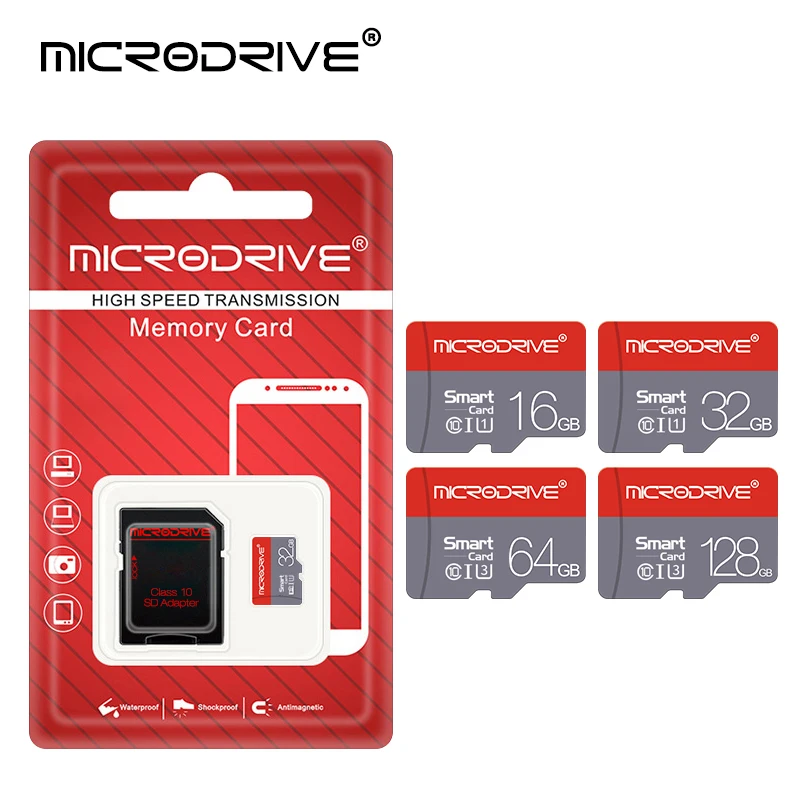 Micro SD  ,  10, 4 , 8 , 16 , 32 , 64 , 128