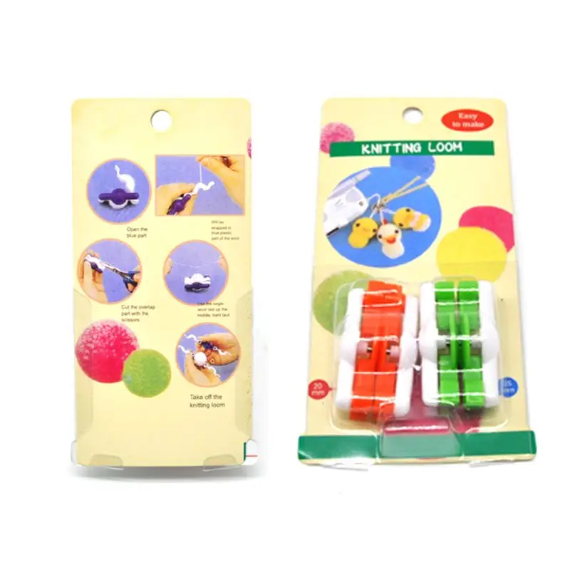 2 шт Pompom pom-pom чайник для пушистого шарика ткацкая Игла DIY шерсть вязание ремесло набор инструментов