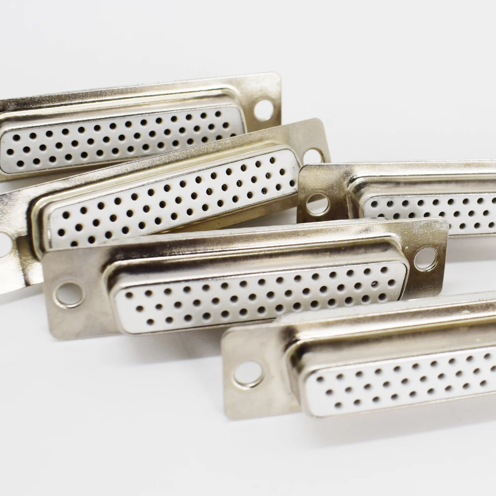 1 шт. золотистый 4-контактный 3-рядный D-Sub гнездовой разъем для пайки Шасси Разъем