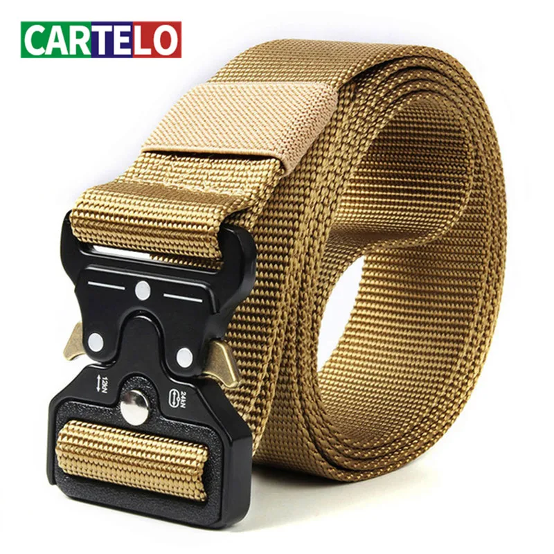 

CARTELO Women's belt outdoor sports tactical nylon belt multifunctional unisex alloy buckle high quality canvas belt for women