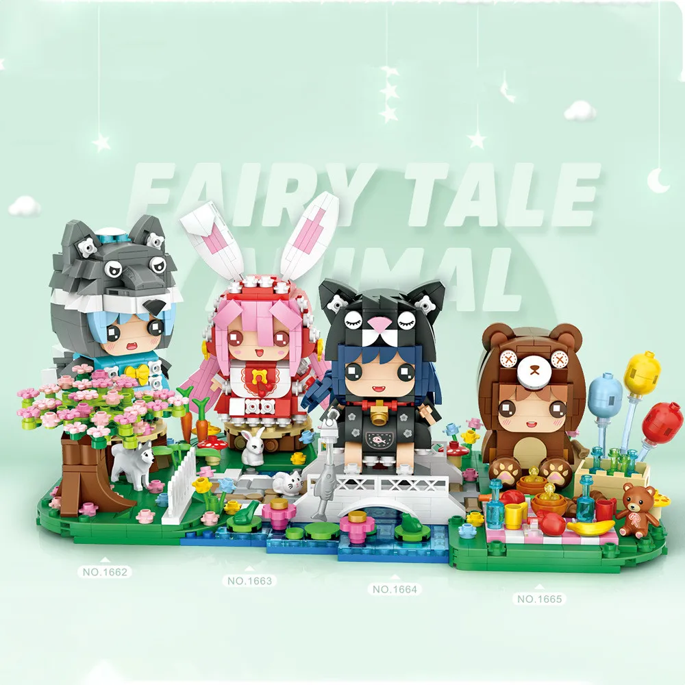 

Детский конструктор лоз мини-блоки, игрушки для мальчиков, подарок для девочек, головоломки с животными 1662 1663 1664 1665