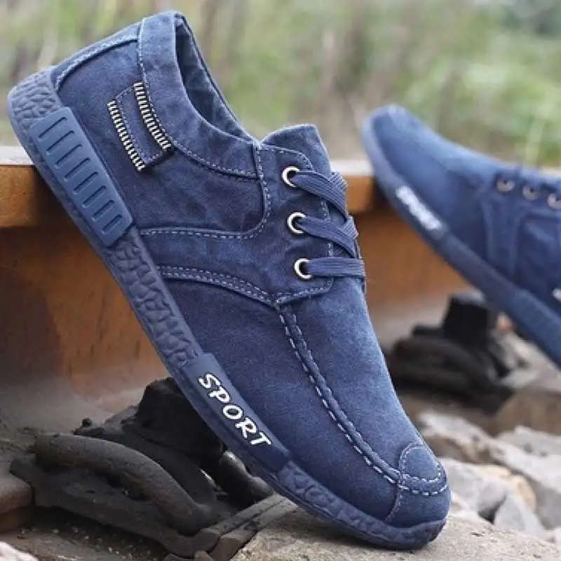 Для Мужчин's повседневная обувь джинсовые на плоской подошве без застежки