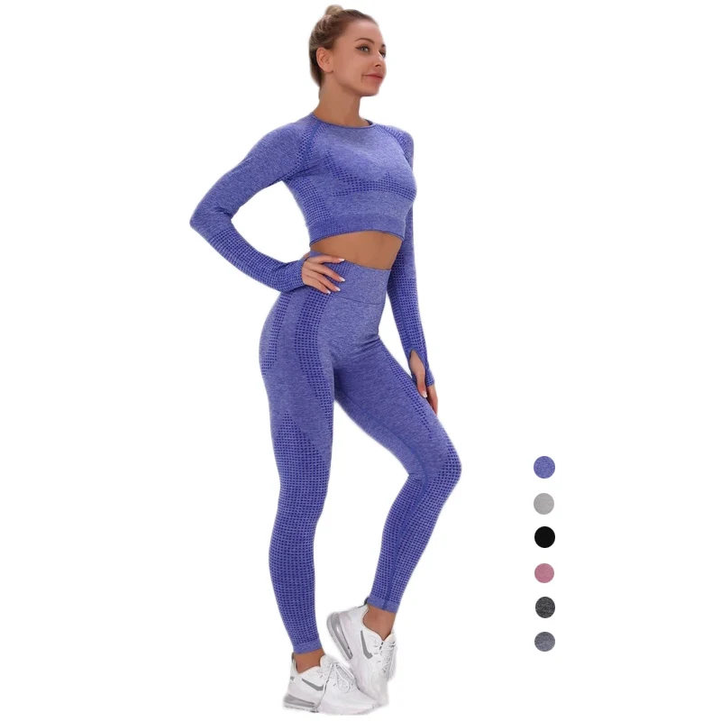 Gym Yoga Suit Sportswear Female Leggings Top Sport Clothes Training Tights Workout Clothing Fitness Women
