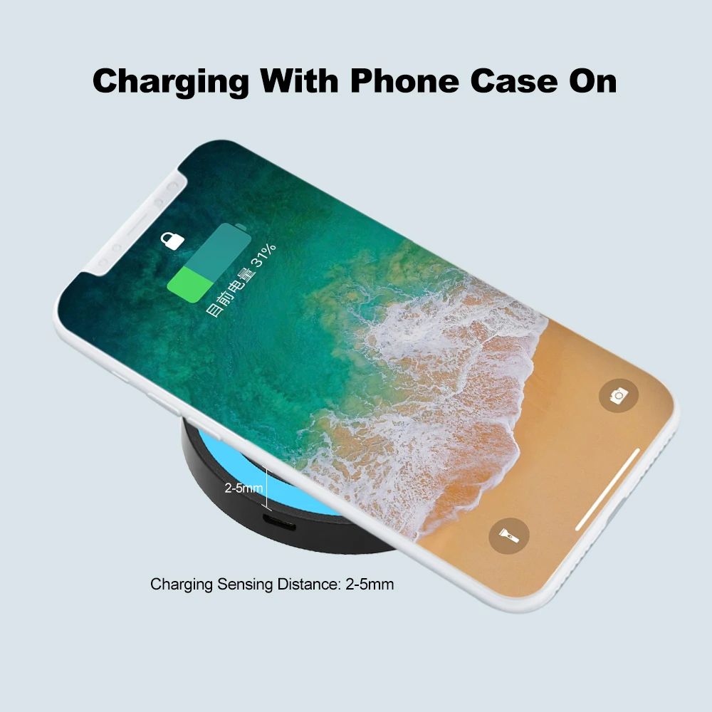 Беспроводное зарядное устройство Mini Qi беспроводная зарядная площадка