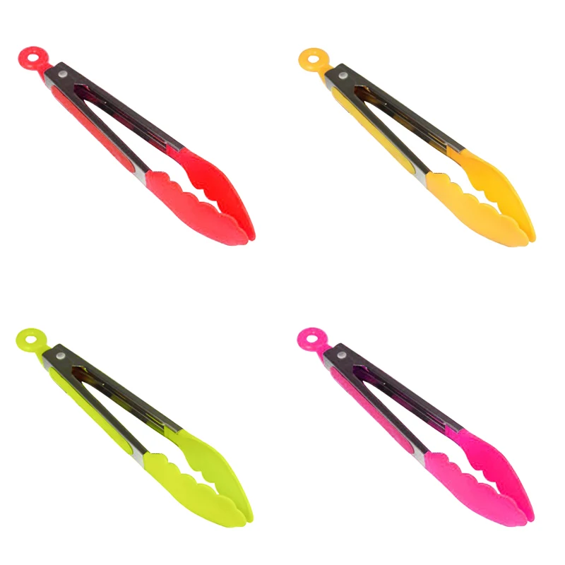 

New Practical Kitchen Cooking Salad Serving BBQ Tongs Stainless Steel Handle Utensil High Quality Kitchen Tools