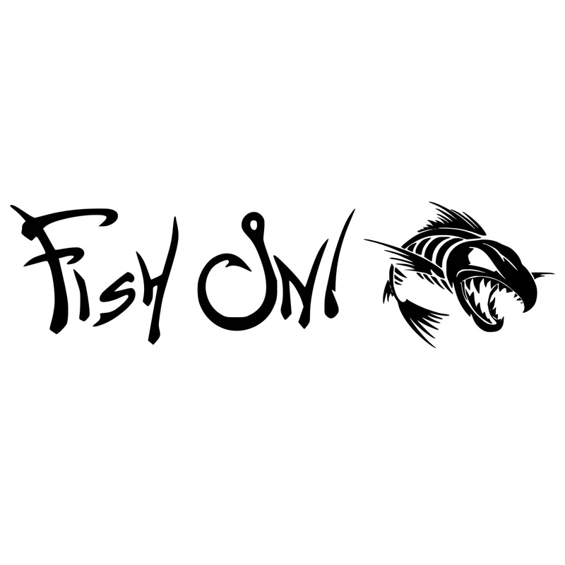 

LLY-0096 Popular Car Stickers Fish on Fishing Fashion Cars Styling Car Sticker Decor PVC Sunscreen Waterproof Exquisite Decal