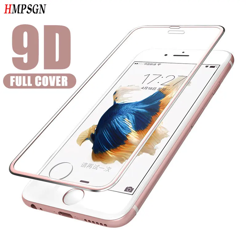 Закаленное стекло 9D из алюминиевого сплава для iPhone 6 6S 8 7 Plus полная защита экрана 11