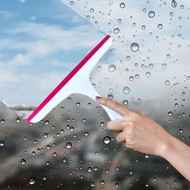 

Wipe Glass Artifact Household Glass Wipe Cleaner Window Wiper Mirror Brush Wiper Window Cleaning Tool Soft Glue Scraper
