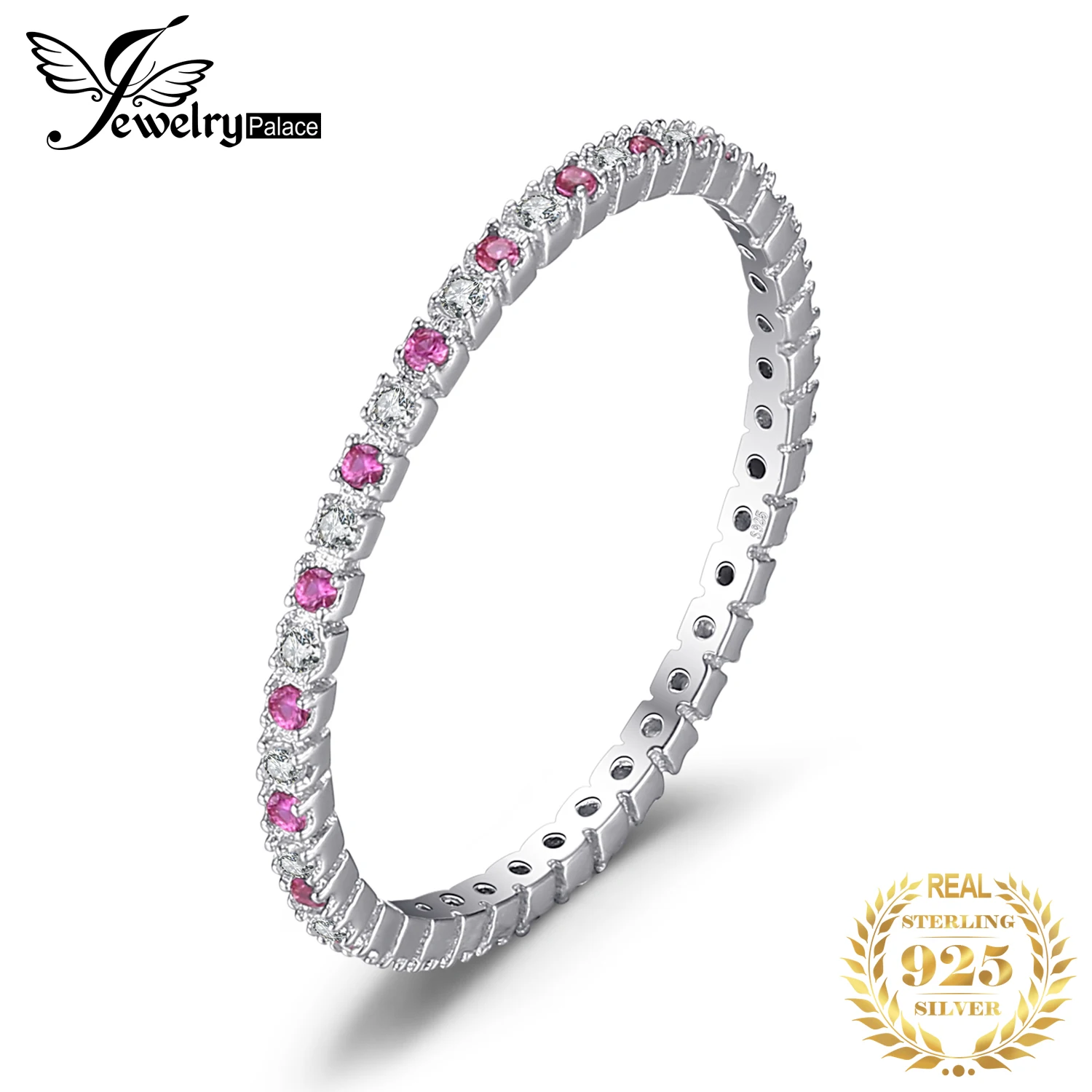 Jewelrypalace классический 0.19ct круглый создан Рубин обручальное Кольца для Для женщин