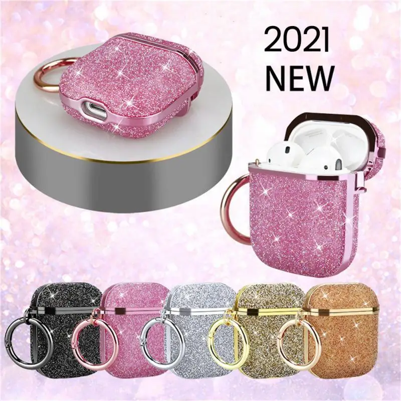

for Airpods Pro 2 1 Cover Cute Bling Diamond Airpod Earphone Accessories Air Pods Protector with Keychain for Airpods Cases