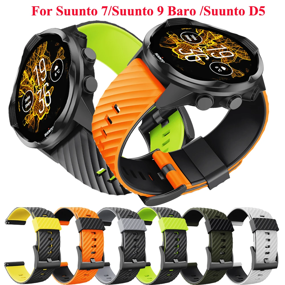 

Silicone Watchband Strap For Suunto Spartan Sport Wrist HR/Suunto 7 9 Baro Watchstrap Replacement Belt Wristband Bracelet Correa