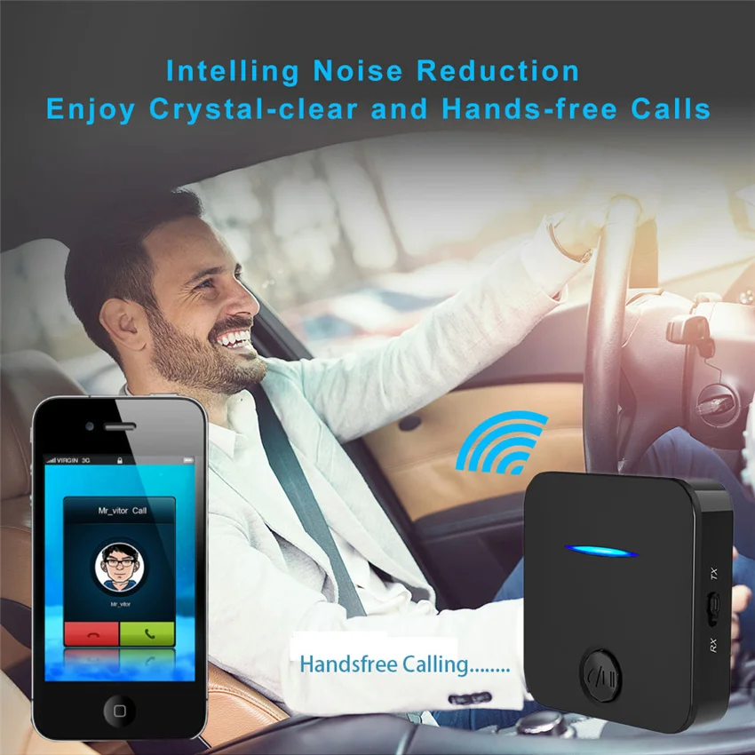 Bluetooth 5.0 Transmitter Receiver 3.5mm AUX Jack USB Dongle Music Wireless Audio Adapter For Car kit Speaker PC TV Headphones |