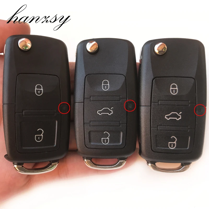 Раскладной чехол для ключа с 2/4/3 кнопками Volkswagen VW golf 5 4 passat b5 B6 Skoda Tiguan|Ключ от авто|
