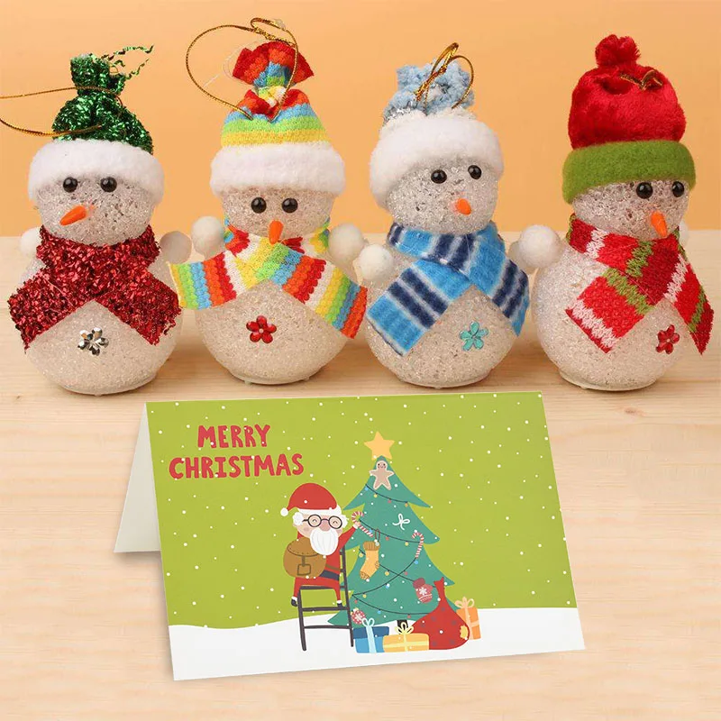 2 шт счастливый праздник Счастливого Рождества печать поздравительная открытка