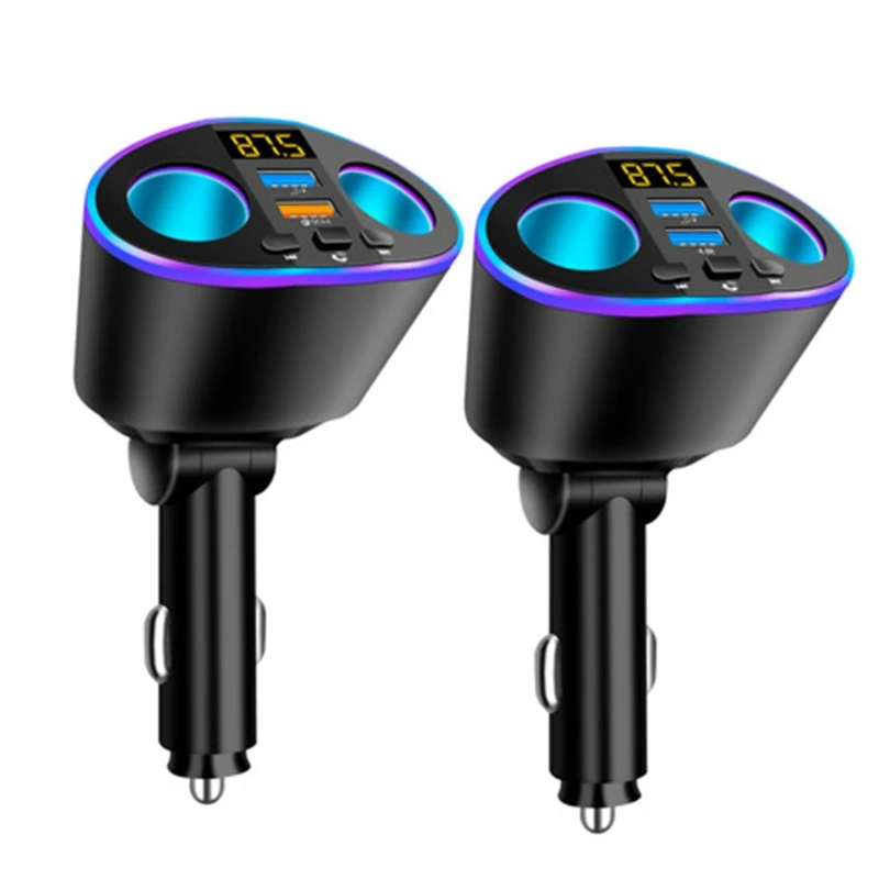 

Разветвитель Прикуривателя, 2 розетки, быстрая зарядка,