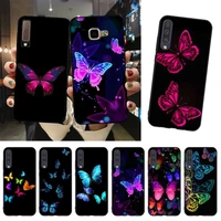 yndfcnb butterfly patterned phone case for samsung a51 a71 a40 a50 a70 a10 a20 a30 a6 a7 a8 a9