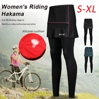 womens cycling skirted leggings breathable capri pants with 3d padded bike leggings with skirts for cycling riding