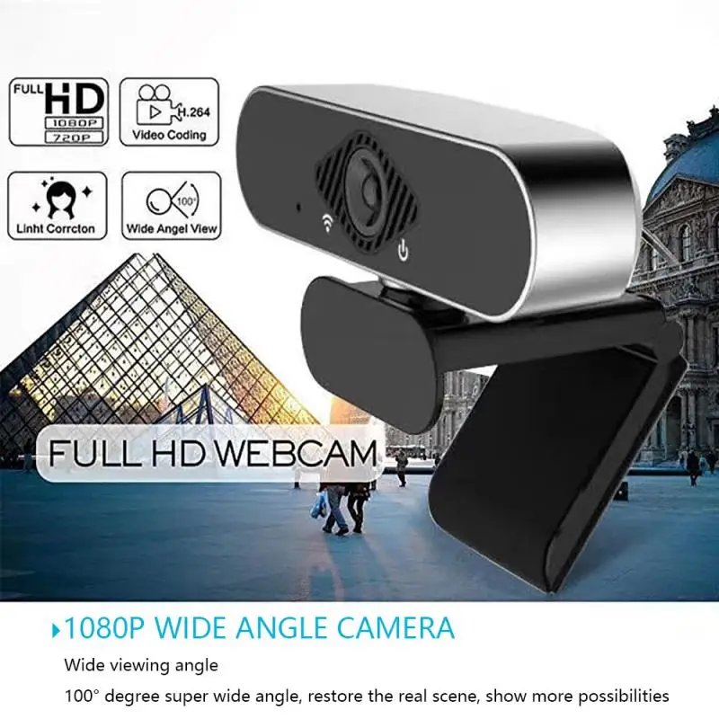 1080P HD Webcam with Microphone Net Class PC Laptop Desktop USB Webcams Pro Streaming Computer Online Teaching Camera | Компьютеры и