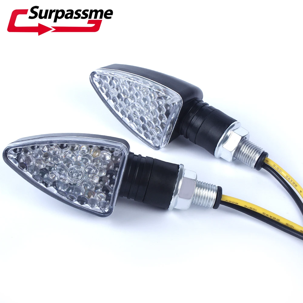 Универсальные поворотники для мотоциклов, 1 пара, указатели поворота, желтые светодиодные огни, мигалки для мотоциклов, аксессуары для мотоциклов