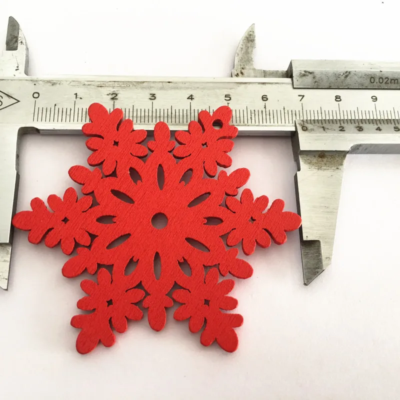 10pcs-13-red-snow4 10 шт. Рождественская елка деревянные украшения Рождественские украшения для дома Navidad деревянные подвесные Подвески Noel Декор год подарки - Цвет: 10pcs-13-red-snow4