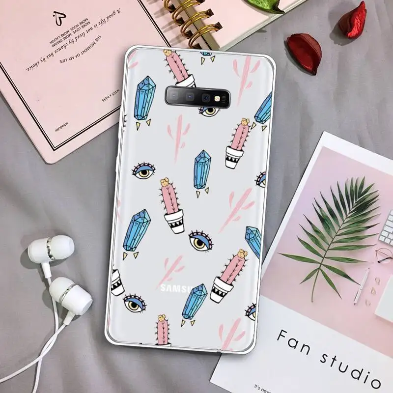 

Blue Evil Eye aesthetics Phone Case Transparent For Samsung Galaxy S A 5 7 8 9 2015 20 edge plus 10 e lite 2019