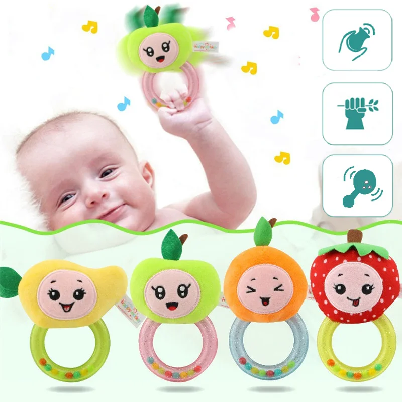 Детские развивающие игрушки-погремушки на возраст 0-12 месяцев Погремушки для