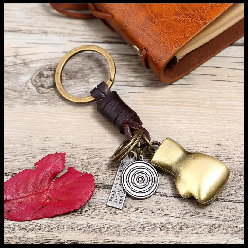 2019 NEW Fashion Creative Punk Boxing KeyChain Charms Bag Ornaments Car Key Chain Exquisite Gift Keyring Wholesale | Украшения и