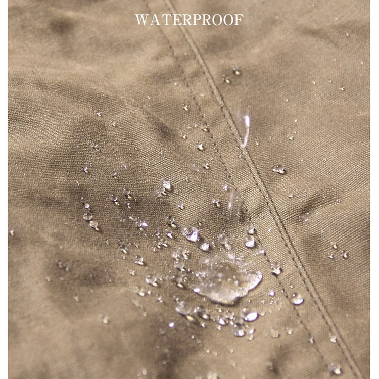 

Men's jackets American retro oil wax jacket Asian size, high quality cotton canvas oil wax waterproof jacket, corduroy collar