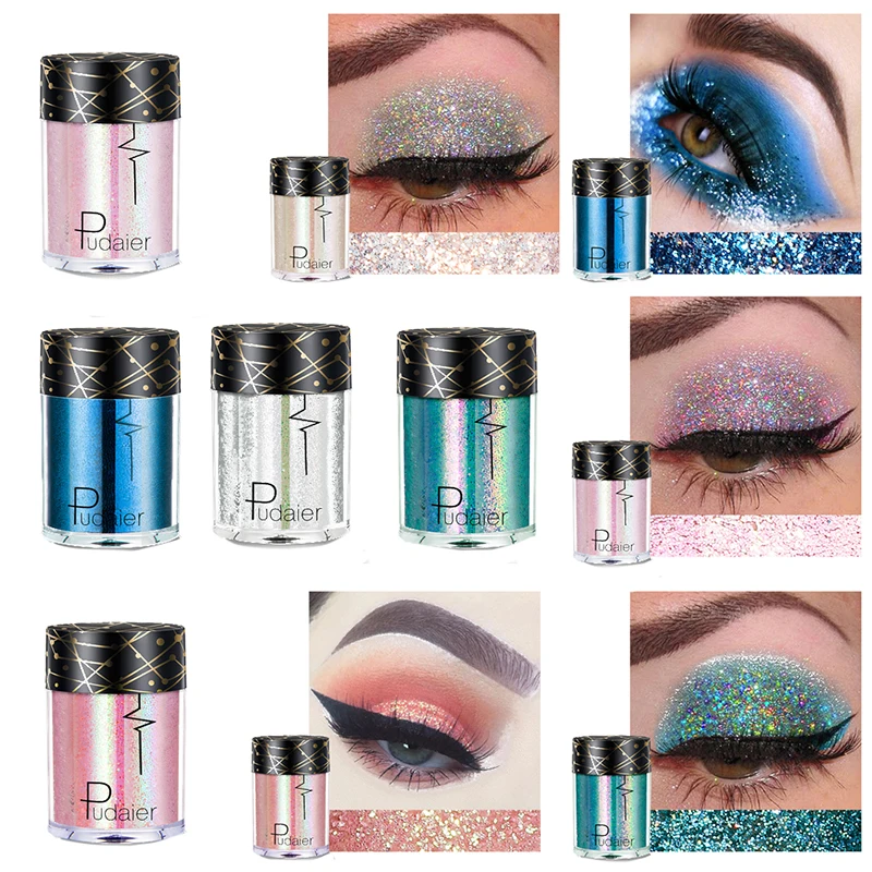 

1Pcs Brighten Eyeshadow Color Diamond Loose Powder Pigment Glitter Eye Shadow Makeup Lasting Glitter Mermaid Sequins Gel