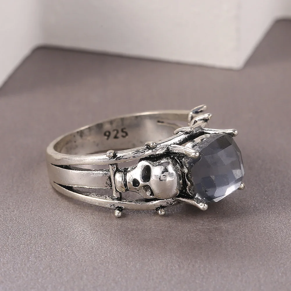 Кольцо CHUHAN с двойным черепом обручальное кольцо натуральным цирконом