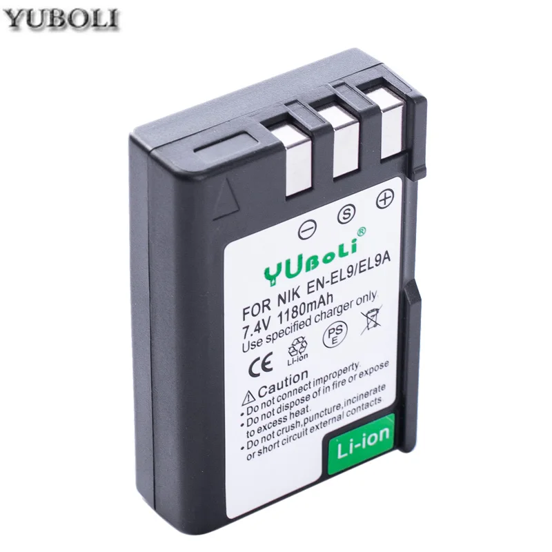 1battery Акумуляторная батарея EN-EL9 ENEL9 ENEL9A RU EL9 EN-EL9a RU EL9a EL9a Камера Li-Ion Батарея для Nikon EN-EL9a D40 D60 D40X D5000 D3000 Камера - Цвет: 1battery