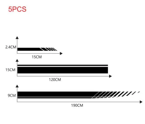

5pcs Car Sticker DIY Both Sides Stickers Race Stripes Camouflage Automobiles Products Car Wrap Vinyl Film Car Accessories