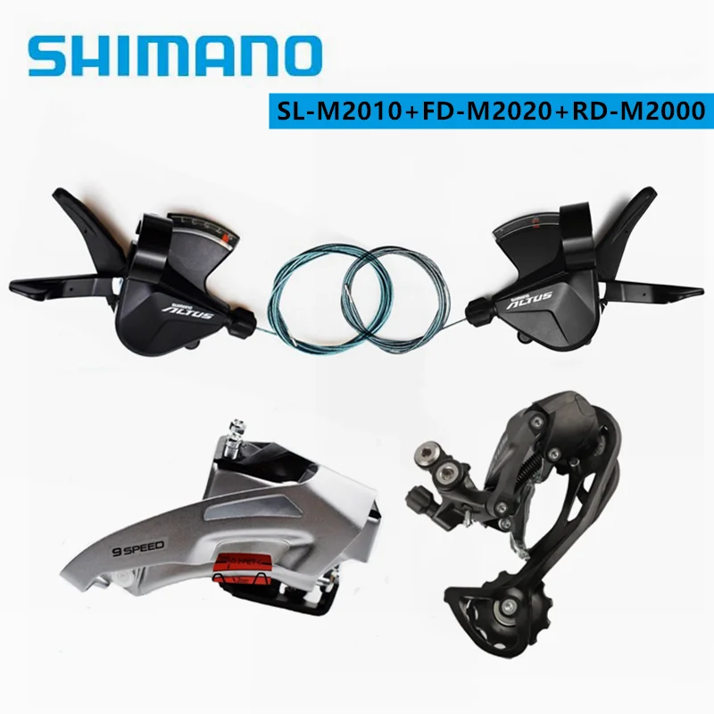 Shimano ALTUS M2010 M2020 M2000 M370 SL+FD+RD 2x9 Speed Right Shifter With Front Rear Derailleur Groupset For MTB Mountain Bike