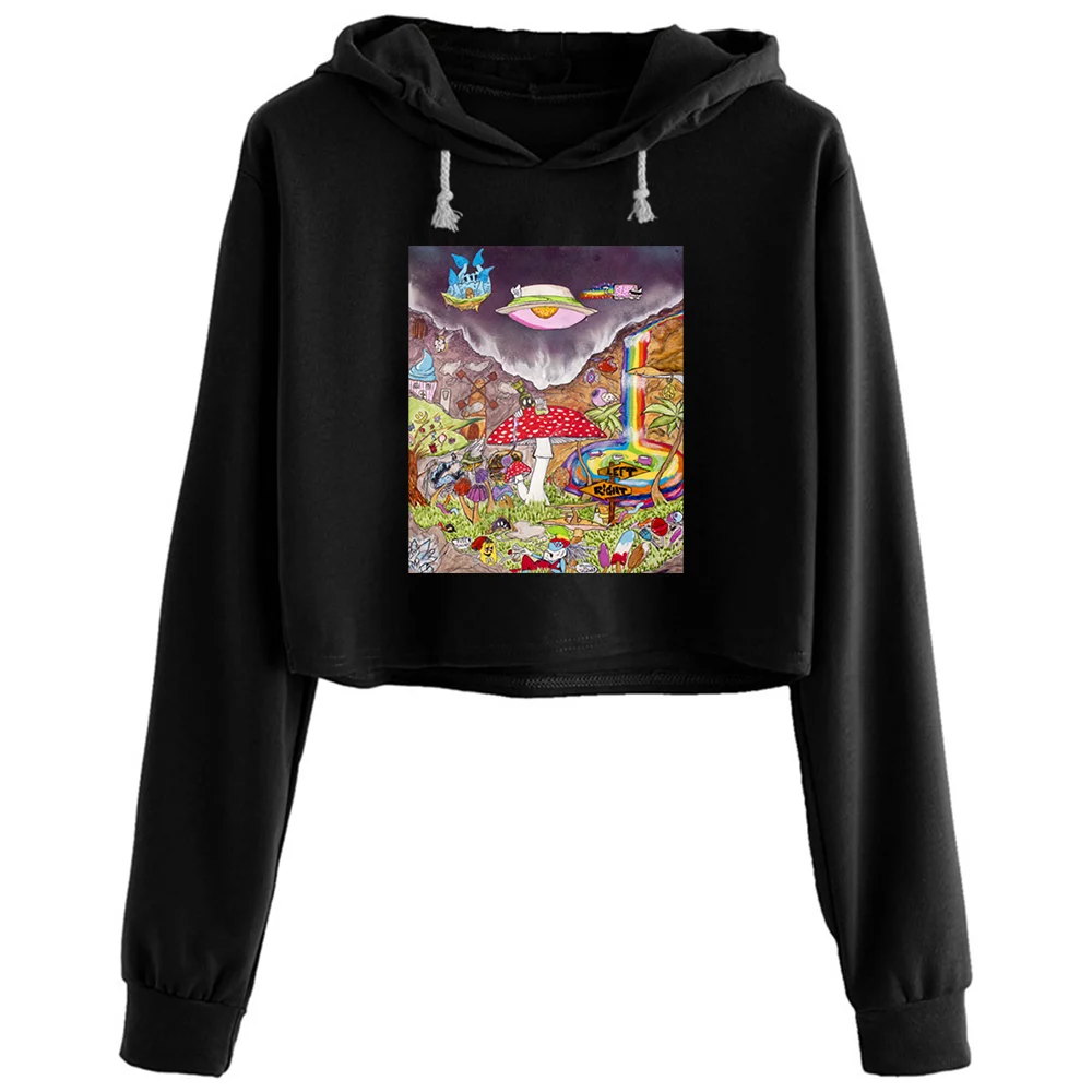 

Trip One Crop Hoodies Women Harajuku Anime Emo Aesthetic Pullover For Girls