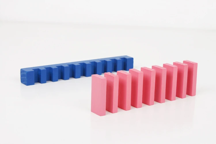 Деревянные строительные блоки для домино детские игрушки цвета радуги дерева