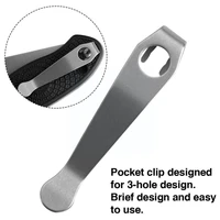 1pc titanium pocket knife clip waist clip for para 3 folding knife lightweight pocket back clips knife accessories supply o4a7