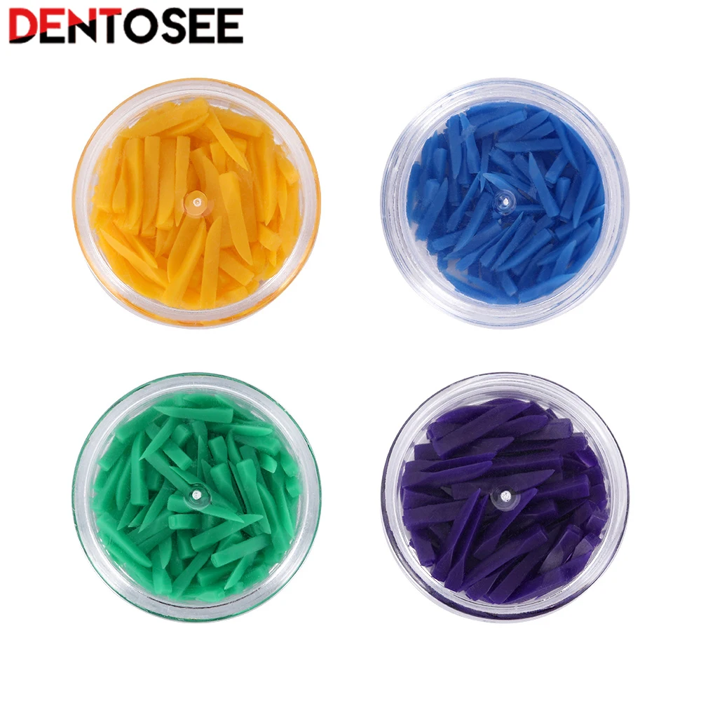 

400pcs Disposable Dental Materials Wedges Plastic Dentistry Lab Instrument Dentist Tools Tooth Gap Wedge XS S M L 4 size