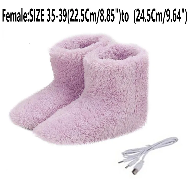 Female SIZE 35-39 Теплые сланцы с USB подогревом; теплые сланцы; Теплая обувь для ухода за ногами; теплая зимняя обувь с подогревом; теплые стельки; 5 В; Нагреватель - Цвет: Female SIZE 35-39