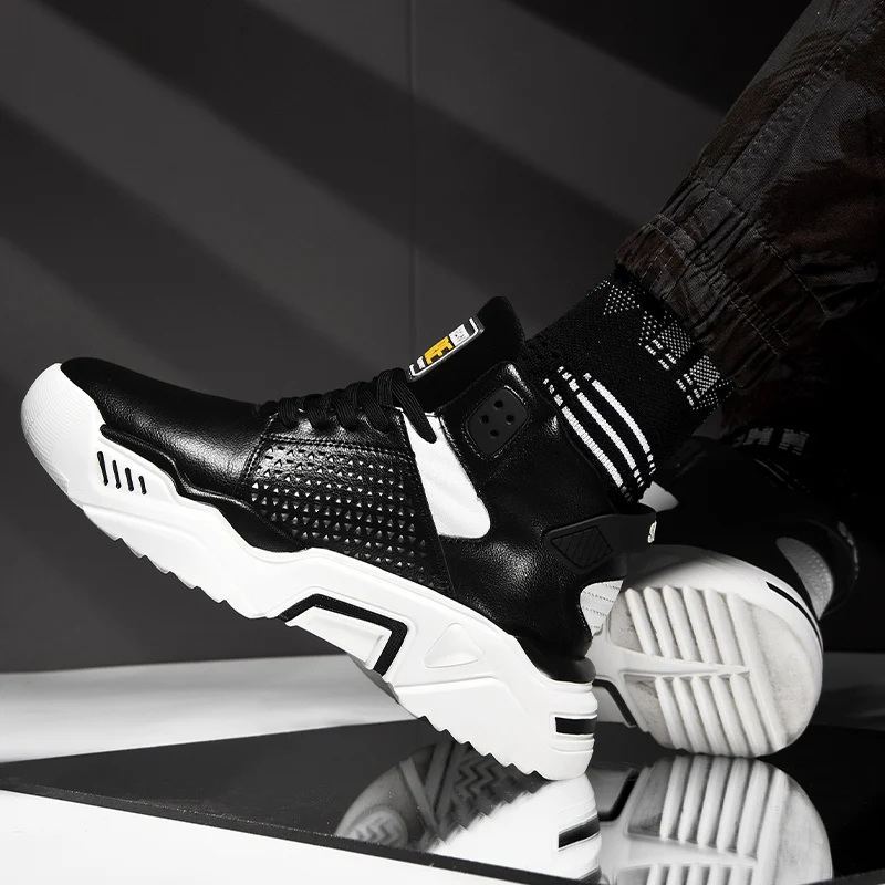 

Hot Sale Fashion Thick Bottom Men Sneakers Trend Outdoor Men Shoes Light Breathable Hot Sale Casual Shoes Popular Leisure Shoes