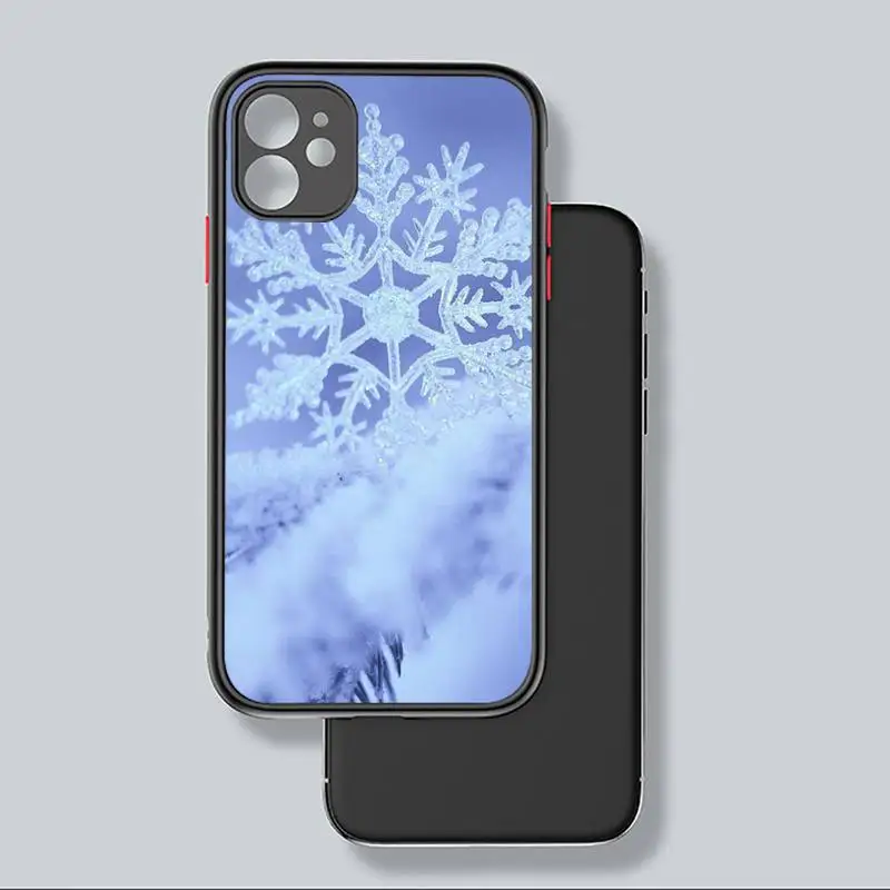 

Snow Christmas Cool Phone Case Matte Transparent for iPhone 7 8 11 12 s mini pro X XS XR MAX Plus coque