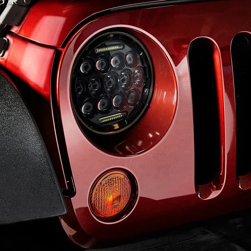 

7 inch Car Lighting System 13*5W High Power Led Chips LED Headlight DRL Hi/Lo Beam Drop-In Replacement For #H6024 Headlight